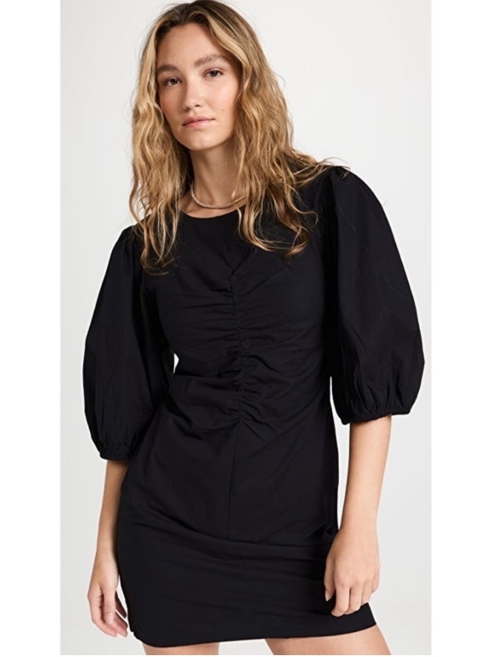 Free People Hope Puff Sleeve Dress | Large | Black